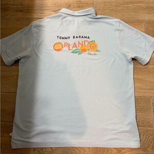 Tommy Bahama Men's Orlando Graphic Polo Light Blue XL